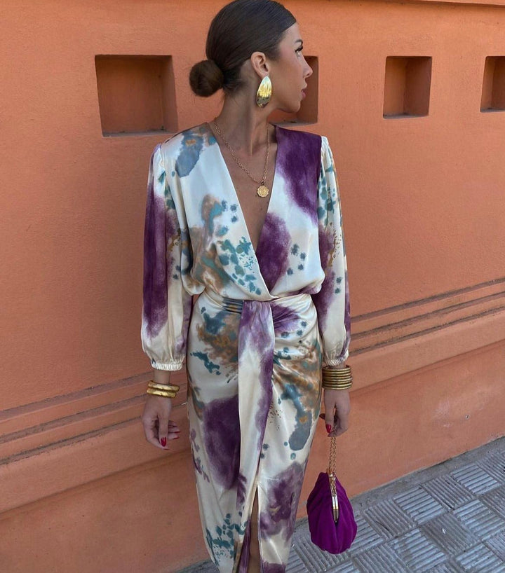 Valeria | Conjunto elegante de 2 piezas con escote en V