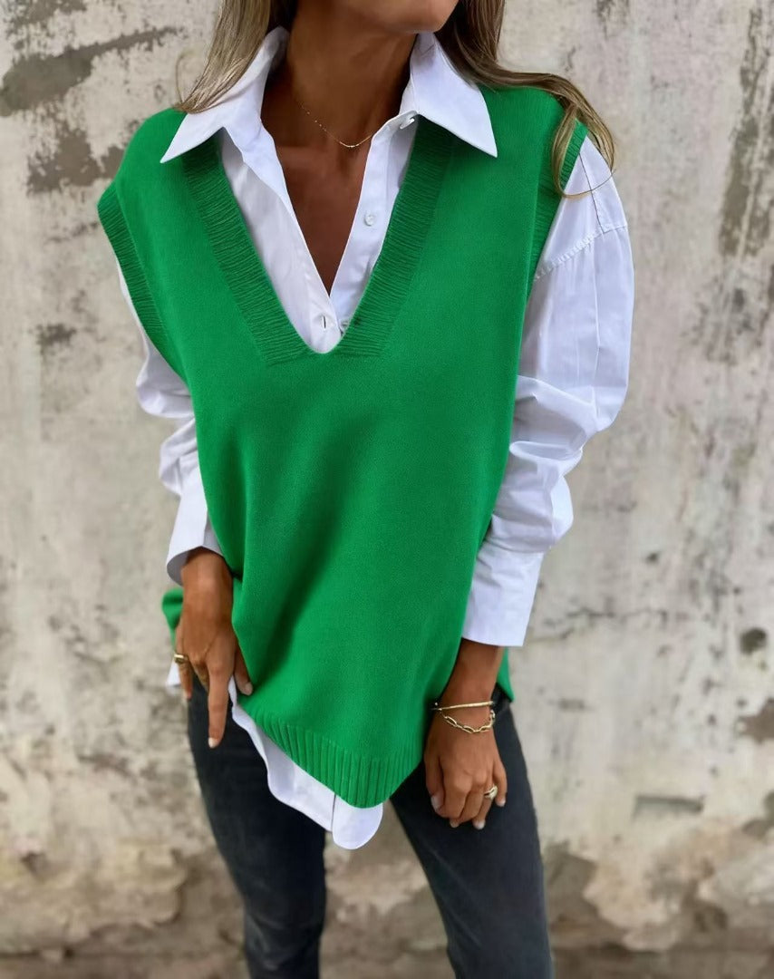 Naira - Chaleco de punto cómodo