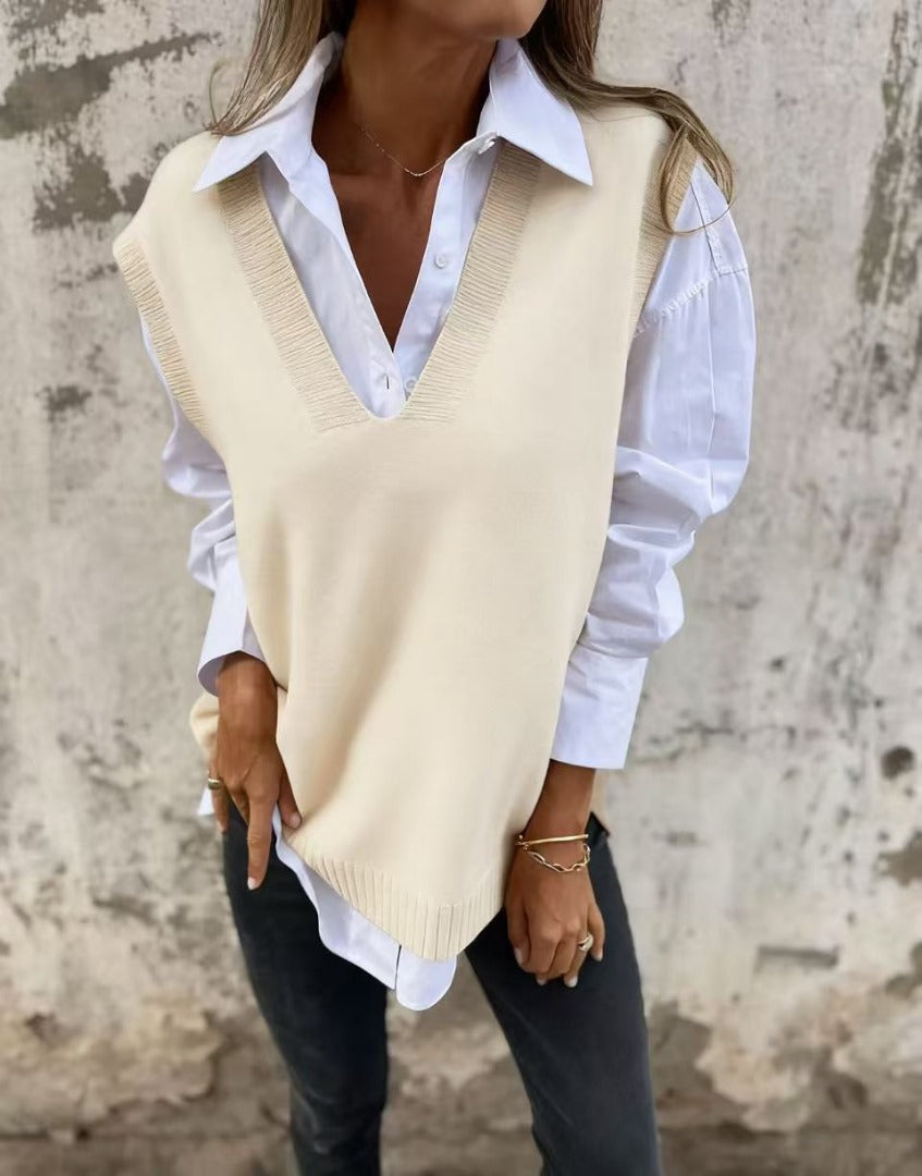 Naira - Chaleco de punto cómodo